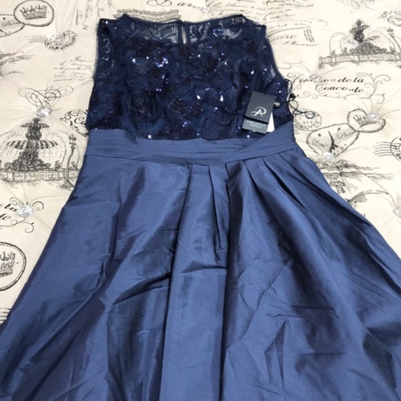 Adrianna Papell Sequin Lace & Taffeta Ballgown - Picture 4 of 9